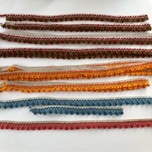 Fun Vibrant Trim Ribbon Border Sew Craft Projects Boho Colorful Bags Cushions